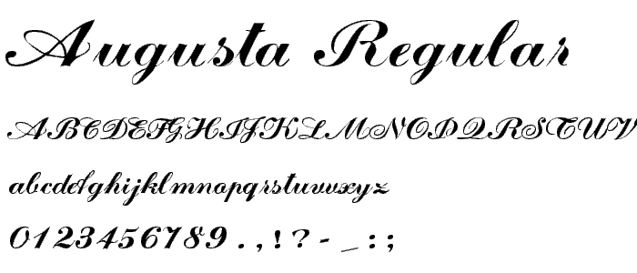 AUGUSTA Regular font